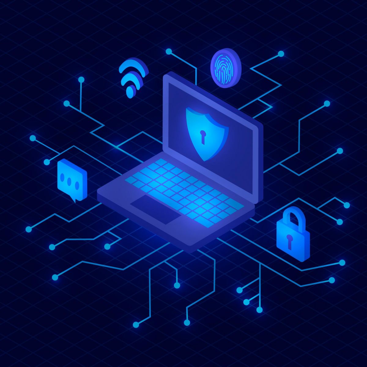 Endpoint security protecting a laptop